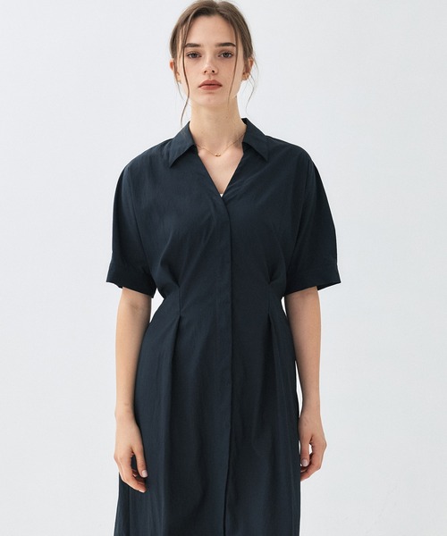 PUBLIC TOKYO（パブリックトウキョウ）の「タックスリーブシャツワンピ（Tシャツ/カットソー・レディース・アイボリー・1）」の14枚目の写真
