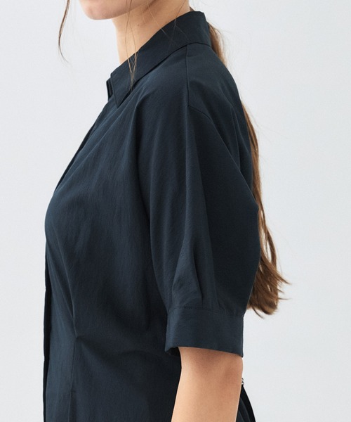 PUBLIC TOKYO（パブリックトウキョウ）の「タックスリーブシャツワンピ（Tシャツ/カットソー・レディース・アイボリー・1）」の15枚目の写真