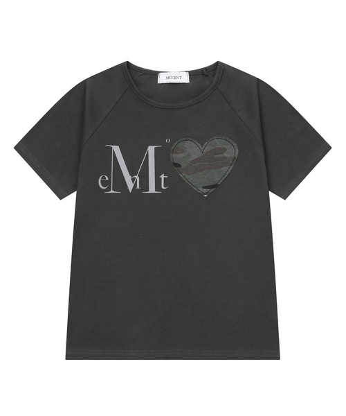 MUCENT(ムセント)の「マルティハートカモナグラン半袖Tシャツ(3カラー)(Tシャツ/カットソー・レディース・ホワイト/チャコールグレー/ブラック・FREE)」の3枚目の写真