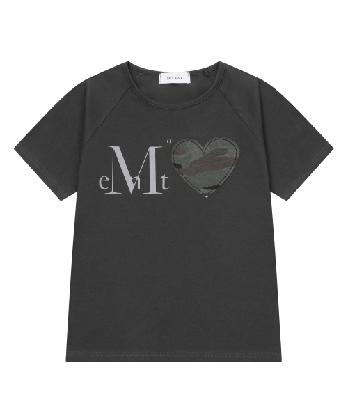 MUCENT(ムセント)の「マルティハートカモナグラン半袖Tシャツ(3カラー)(Tシャツ/カットソー・レディース・ホワイト/チャコールグレー/ブラック・FREE)」の7枚目の写真