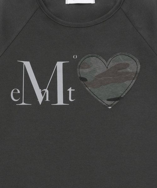 MUCENT(ムセント)の「マルティハートカモナグラン半袖Tシャツ(3カラー)(Tシャツ/カットソー・レディース・ホワイト/チャコールグレー/ブラック・FREE)」の8枚目の写真