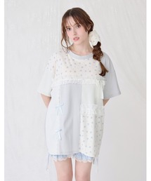 floral patchwork T-shirts