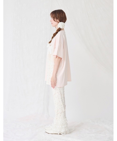 Lolime by mellfy memory(ロリミー バイ メルフィーメモリー)の「floral patchwork T-shirts(Tシャツ/カットソー・レディース・ブルー/ピンク・FREE)」の11枚目の写真