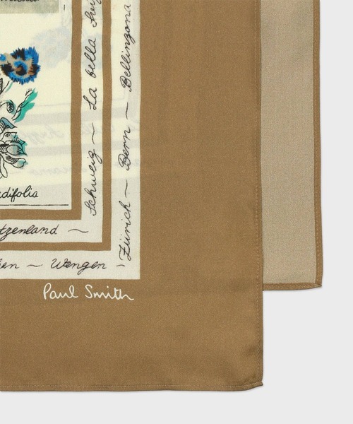 Paul Smith(ポールスミス)の「ウィメンズ "Garden stamp" スクエアスカーフ / 265636 250BG(ストール/ショール・レディース・ベージュ・FREE)」の2枚目の写真
