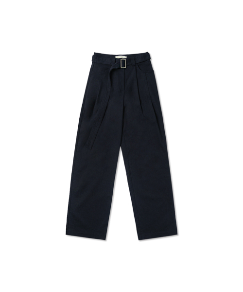 WITHOUT SUMMER(ウィズアウトサマ)の「リネンベルトパンツ_ネイビー(スラックス・レディース・その他・SMALL/MEDIUM)」の2枚目の写真
