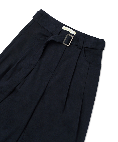 WITHOUT SUMMER(ウィズアウトサマ)の「リネンベルトパンツ_ネイビー(スラックス・レディース・その他・SMALL/MEDIUM)」の3枚目の写真