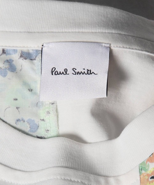 Paul Smith(ポールスミス)の「ウィメンズ "Floral Patchwork" ミックスアップ 半袖Tシャツ / 265126 J287(Tシャツ/カットソー・レディース・ネイビー/ホワイト・MEDIUM)」の9枚目の写真