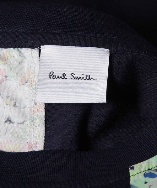 Paul Smith(ポールスミス)の「ウィメンズ "Floral Patchwork" ミックスアップ 半袖Tシャツ / 265126 J287(Tシャツ/カットソー・レディース・ネイビー/ホワイト・MEDIUM)」の4枚目の写真