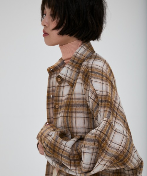 full/fill.(フルフィル)の「over check shirt / オーバーチェックシャツ(シャツ/ブラウス・レディース・アイボリー・FREE)」の6枚目の写真