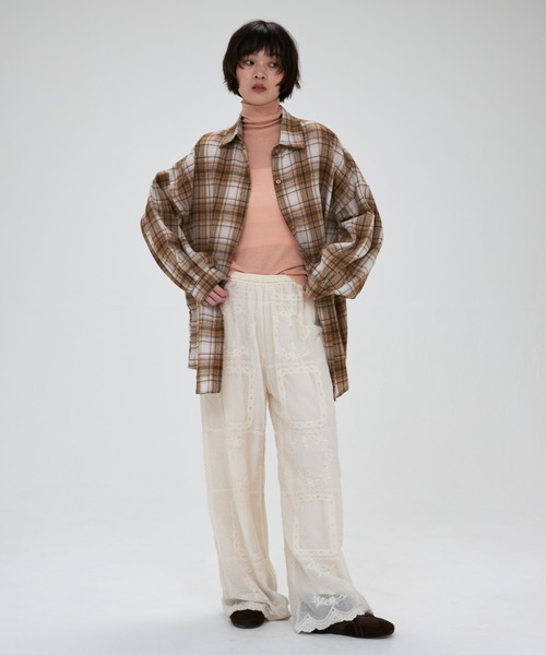 full/fill.(フルフィル)の「over check shirt / オーバーチェックシャツ(シャツ/ブラウス・レディース・アイボリー・FREE)」の8枚目の写真