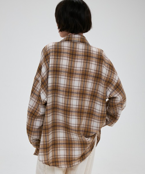 full/fill.(フルフィル)の「over check shirt / オーバーチェックシャツ(シャツ/ブラウス・レディース・アイボリー・FREE)」の4枚目の写真