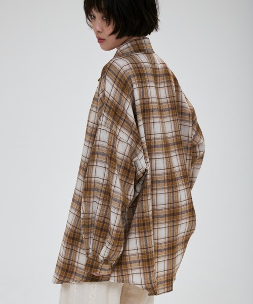 full/fill.(フルフィル)の「over check shirt / オーバーチェックシャツ(シャツ/ブラウス・レディース・アイボリー・FREE)」の5枚目の写真