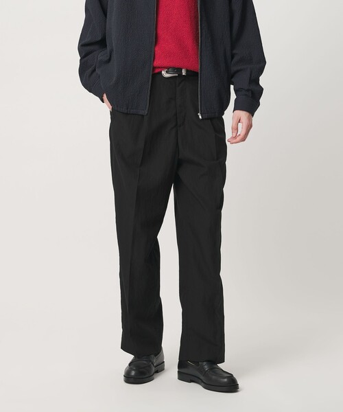 BEAUTY&YOUTH UNITED ARROWS(ビューティーアンドユースユナイテッドアローズ)の「エアリー リンクル 1プリーツ テーパード パンツ NO.9(その他パンツ・メンズ・ブラック/ダークグレー・XL/S/M/L)」の1枚目の写真