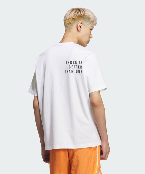 adidas(アディダス)の「ブランドラブ ルーズフィット ヘビー シングルジャージー半袖Tシャツ / アディダス adidas(Tシャツ/カットソー・メンズ・ホワイト・XX-LARGE/3XL/LARGE/MEDIUM/SMALL/X-LARGE/X-SMALL)」の2枚目の写真