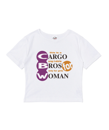 カーゴウィメンズショート半袖Tシャツ(ホワイト)