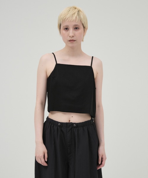 lit（リット）の「Linen Cropped Camisole（キャミソール・レディース・ブラック/モカ/ベージュ・FREE）」の2枚目の写真