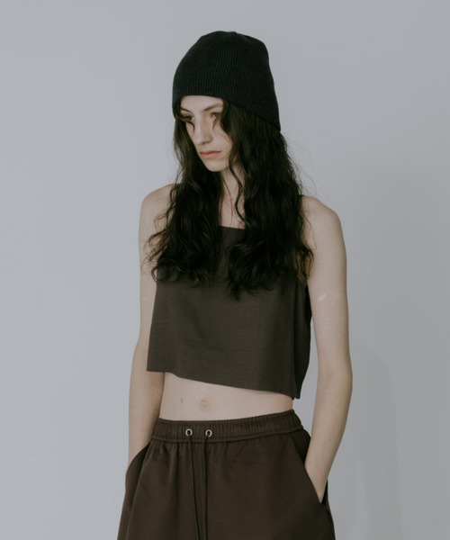 lit（リット）の「Linen Cropped Camisole（キャミソール・レディース・ブラック/モカ/ベージュ・FREE）」の4枚目の写真