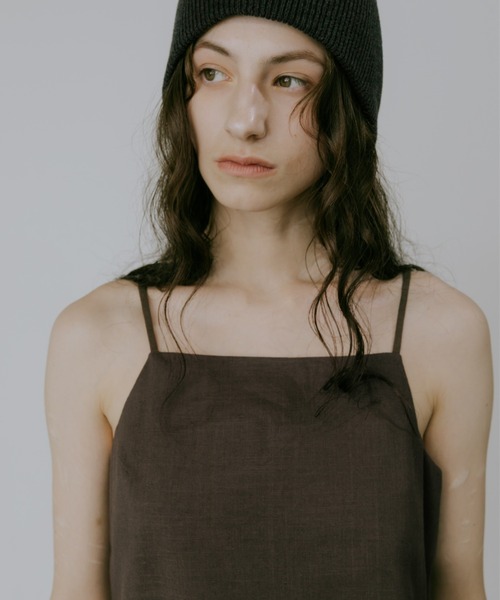 lit（リット）の「Linen Cropped Camisole（キャミソール・レディース・ブラック/モカ/ベージュ・FREE）」の14枚目の写真