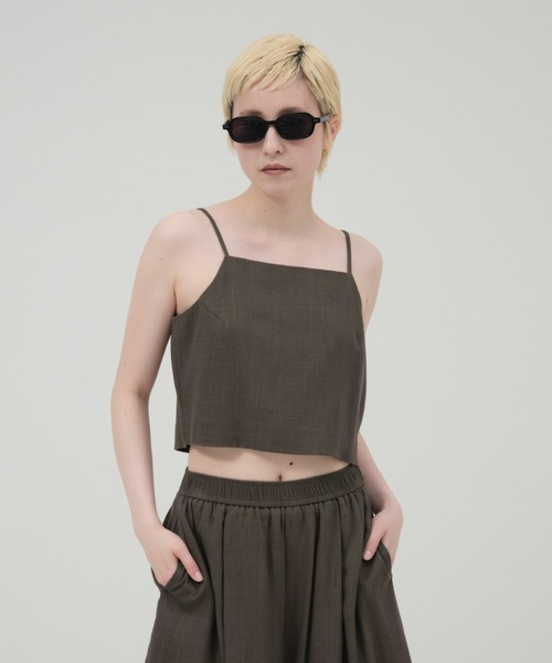 lit（リット）の「Linen Cropped Camisole（キャミソール・レディース・ブラック/モカ/ベージュ・FREE）」の15枚目の写真