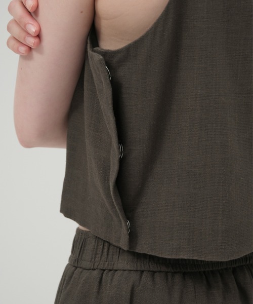 lit（リット）の「Linen Cropped Camisole（キャミソール・レディース・ブラック/モカ/ベージュ・FREE）」の21枚目の写真