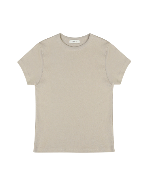 VLETI（ブレッティ）の「コットンベーシックハーフTシャツ（ベージュ）（ニット/セーター・レディース・ベージュ・FREE）」の2枚目の写真