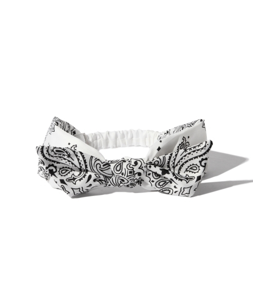 Ctrl freak （コントロール フリーク）の「Ctrl freak / バンダナ ヘアバンド（ヘアバンド・レディース・ホワイト/ネイビー・ONE SIZE）」の5枚目の写真