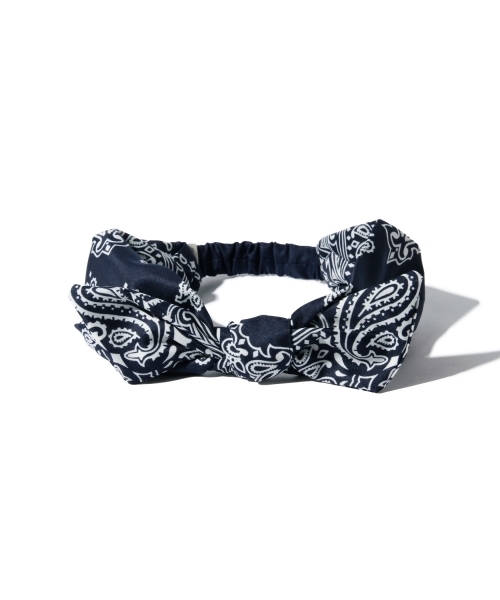 Ctrl freak （コントロール フリーク）の「Ctrl freak / バンダナ ヘアバンド（ヘアバンド・レディース・ホワイト/ネイビー・ONE SIZE）」の8枚目の写真