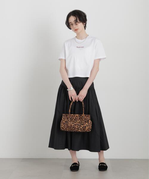 NEEDBY heritage(ニードバイヘリテージ)の「NEEDBY heritage/別注 CROPPED TEE(Tシャツ/カットソー・レディース・ホワイト/ダークブラウン・FREE)」の10枚目の写真