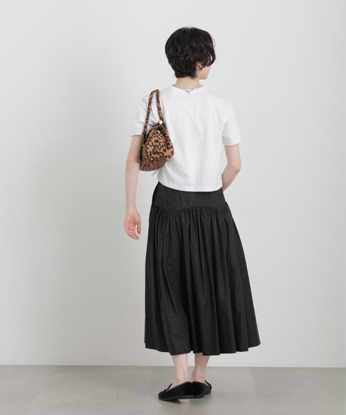 NEEDBY heritage(ニードバイヘリテージ)の「NEEDBY heritage/別注 CROPPED TEE(Tシャツ/カットソー・レディース・ホワイト/ダークブラウン・FREE)」の12枚目の写真