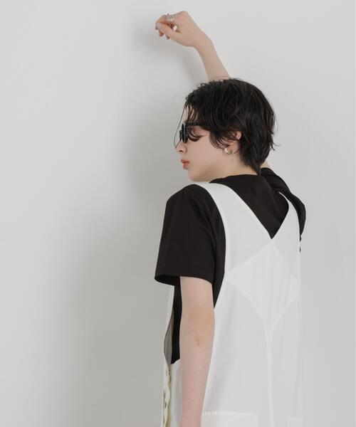 NEEDBY heritage(ニードバイヘリテージ)の「NEEDBY heritage/別注 CROPPED TEE(Tシャツ/カットソー・レディース・ホワイト/ダークブラウン・FREE)」の16枚目の写真