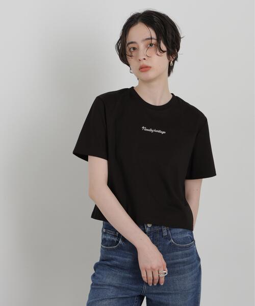 NEEDBY heritage(ニードバイヘリテージ)の「NEEDBY heritage/別注 CROPPED TEE(Tシャツ/カットソー・レディース・ホワイト/ダークブラウン・FREE)」の21枚目の写真