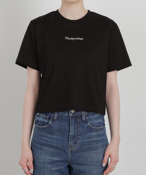 NEEDBY heritage(ニードバイヘリテージ)の「NEEDBY heritage/別注 CROPPED TEE(Tシャツ/カットソー・レディース・ホワイト/ダークブラウン・FREE)」の22枚目の写真