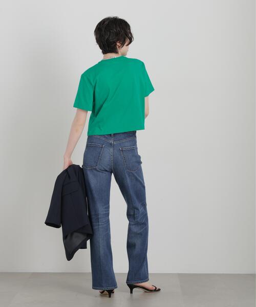 NEEDBY heritage(ニードバイヘリテージ)の「NEEDBY heritage/別注 CROPPED TEE(Tシャツ/カットソー・レディース・ホワイト/ダークブラウン・FREE)」の5枚目の写真