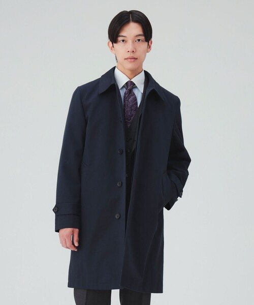 BEAMS HEART(ビームスハート)の「【2WAY】撥水 ギャバジン ライナー付き ステンカラーコート(ステンカラーコート・メンズ・ブラック/ネイビー・SMALL/MEDIUM/LARGE/X-LARGE)」の2枚目の写真