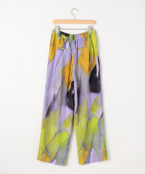 NOLLEY’S(ノーリーズ)の「《セットアップ対応》ウォッシャブルDEVEAUXペイント柄ワイドパンツ(その他パンツ・レディース・パープル系その他・36/38)」の3枚目の写真