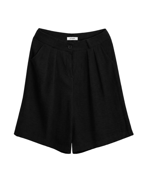 LUSIDA（ルシダ）の「フェベ リネン 5部パンツ_3カラー（その他パンツ・レディース・ブラック/ブラウン/アイボリー・1(S)/2(M)/3(L)）」の2枚目の写真