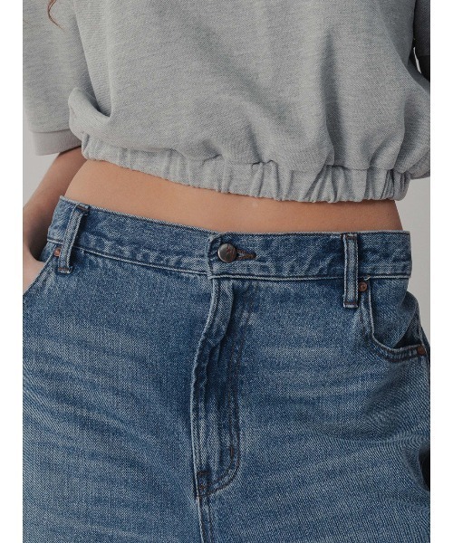 ELCHELE(エルチェレ)の「CROPPED POLO TEE(Tシャツ/カットソー・レディース・ホワイト/グレー/ブラック・FREE)」の7枚目の写真