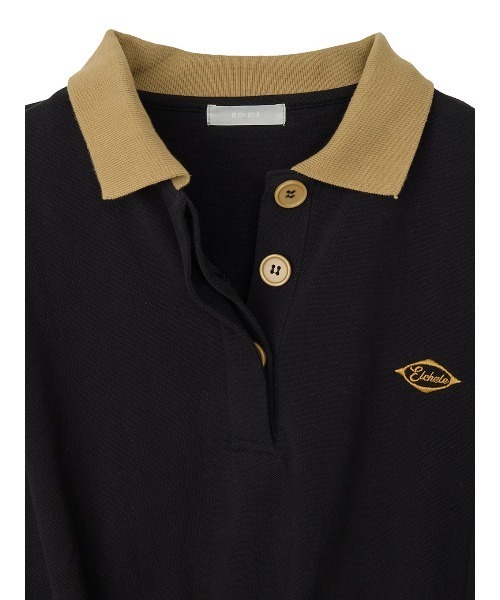 ELCHELE(エルチェレ)の「CROPPED POLO TEE(Tシャツ/カットソー・レディース・ホワイト/グレー/ブラック・FREE)」の18枚目の写真