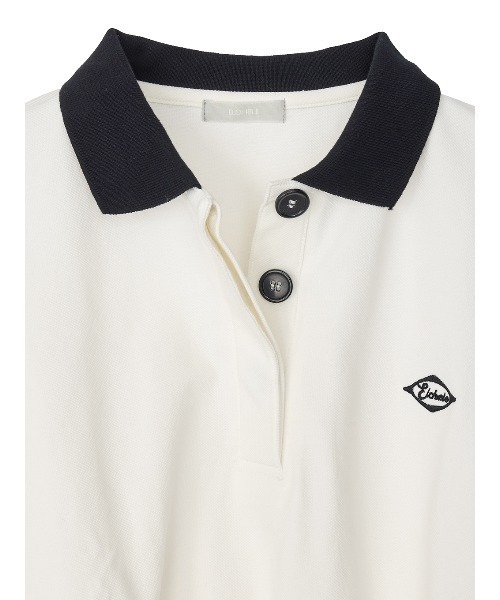 ELCHELE(エルチェレ)の「CROPPED POLO TEE(Tシャツ/カットソー・レディース・ホワイト/グレー/ブラック・FREE)」の15枚目の写真