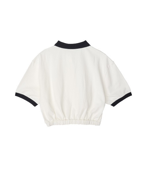 ELCHELE(エルチェレ)の「CROPPED POLO TEE(Tシャツ/カットソー・レディース・ホワイト/グレー/ブラック・FREE)」の14枚目の写真