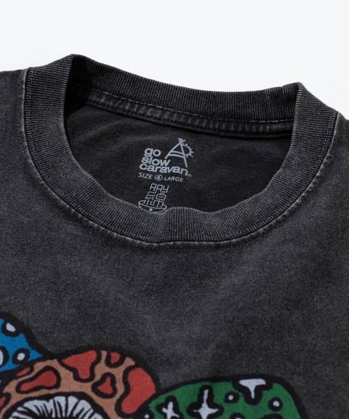 go slow caravan(ゴースローキャラバン)の「RAY綿 G/D Hi!Psy! TEE(Tシャツ/カットソー・メンズ・ブラック系その他2/イエロー・MEDIUM/LARGE/X-LARGE)」の3枚目の写真