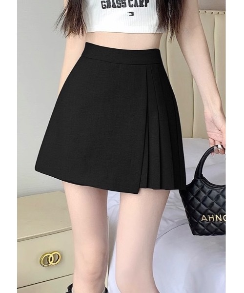 SALTMINT(ソルトミント)の「プリーツミニスカパン(その他パンツ・レディース・ブラック/グレー・FREE)」の1枚目の写真