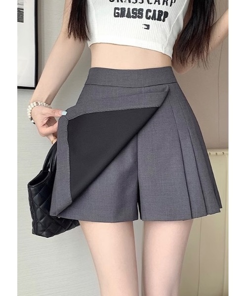 SALTMINT(ソルトミント)の「プリーツミニスカパン(その他パンツ・レディース・ブラック/グレー・FREE)」の3枚目の写真