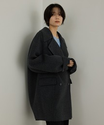 SALON adam et rope' | Super140's シャルムリバーショートPコート(ピーコート)