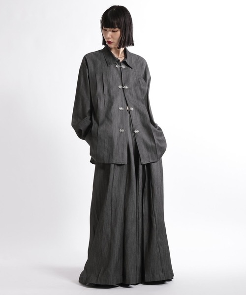 HARE(ハレ)の「【SET UP対応】プレミアムファブリックYOSEワイドパンツ(HARE)(その他パンツ・メンズ・グレー系その他3・SMALL/MEDIUM)」の4枚目の写真