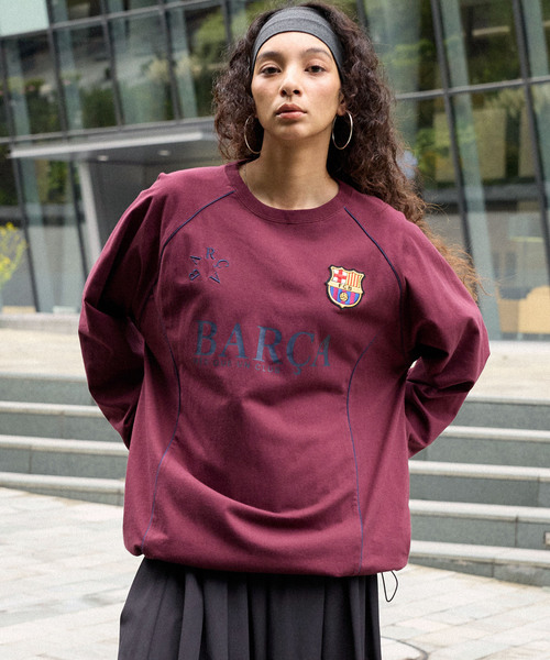 FC BARCELONA/FCバルセロナ】別注 ドローコード ラグランスリーブ