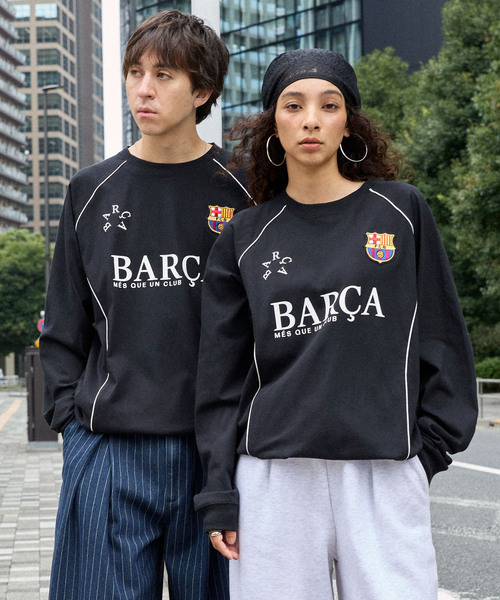 FC BARCELONA/FCバルセロナ】別注 ドローコード ラグランスリーブ