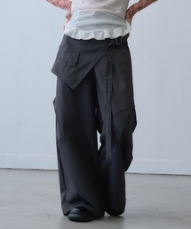 belt layered cargo wide pants / ベルトレイヤードカーゴワイドパンツ