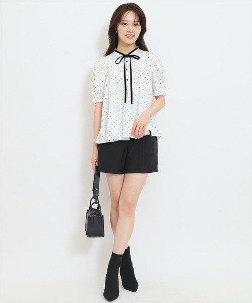 WILLSELECTION(ウィルセレクション)の「リボンタイギャザーAラインブラウス(シャツ/ブラウス・レディース・ホワイト系その他/オフホワイト/ダークブラウン・FREE)」の16枚目の写真