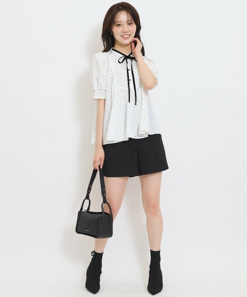 WILLSELECTION(ウィルセレクション)の「リボンタイギャザーAラインブラウス(シャツ/ブラウス・レディース・ホワイト系その他/オフホワイト/ダークブラウン・FREE)」の17枚目の写真